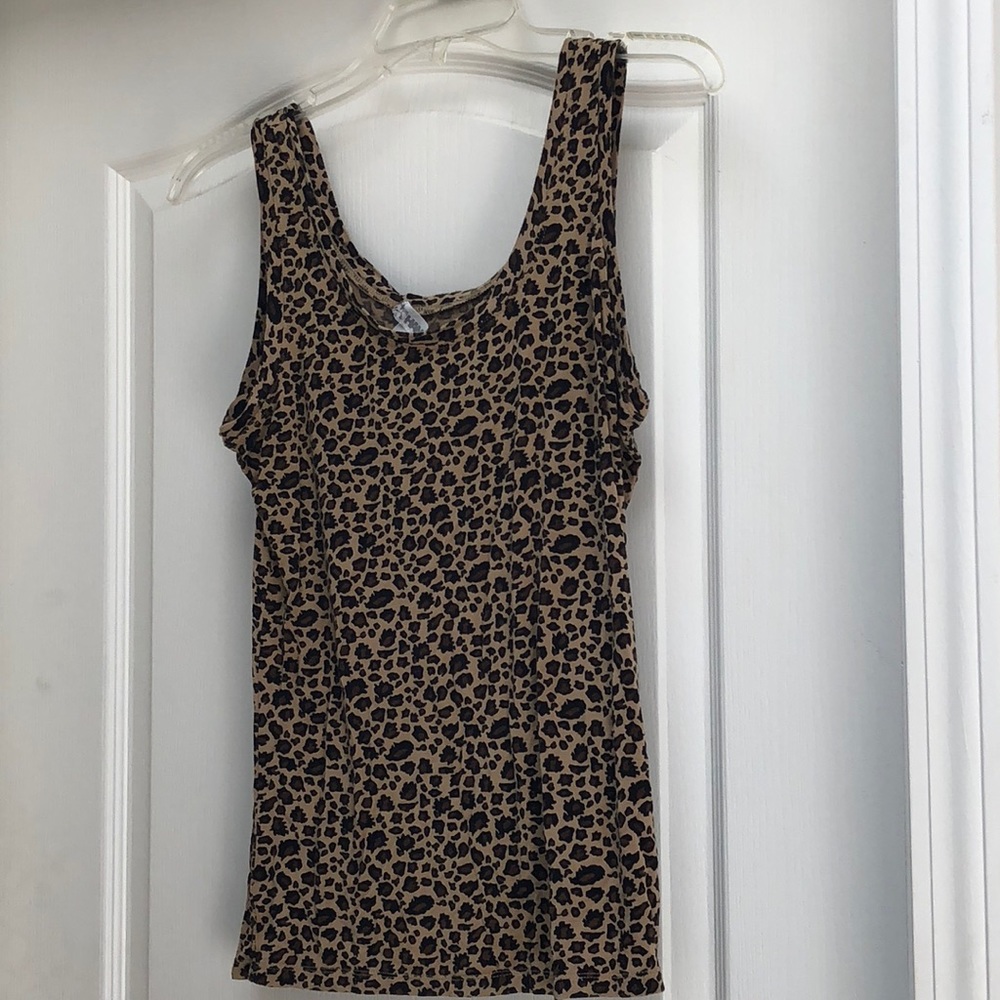 Cheetah pink tank top